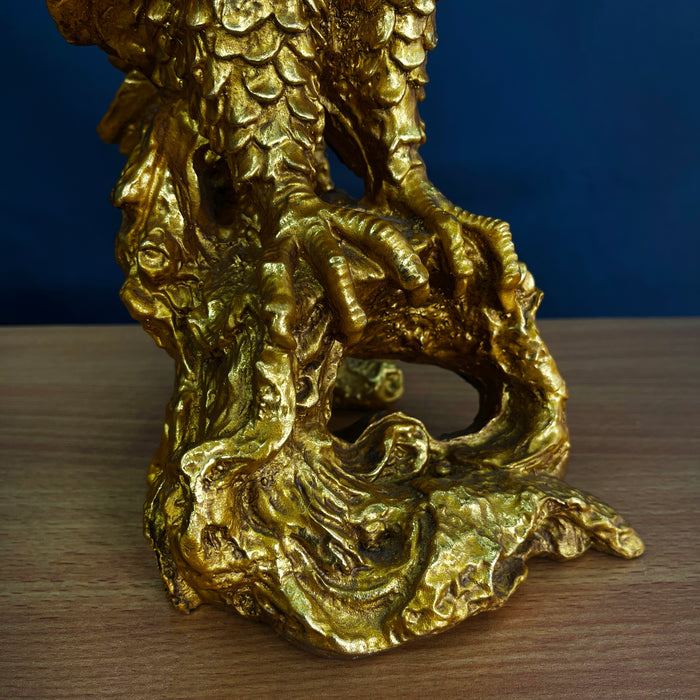 Handcrafted Golden Eagle Statue/Sculpture for Home Decor