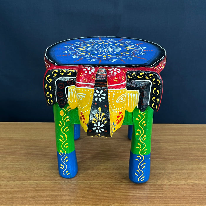 Wooden Elephant Stool, Handmade, Home Decor