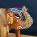 Handcrafted Embossed Painted Wooden Elephant Stool Showpiece