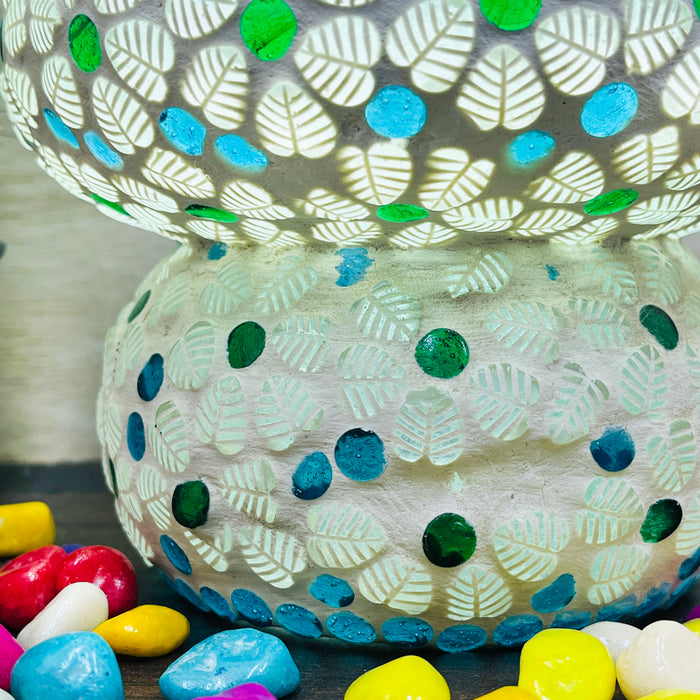 Lampe mosaïque colorée