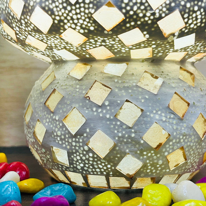 Lampe mosaïque colorée