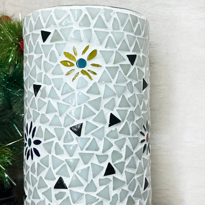 Handcrafted Mosaic Glass Flower Table Lamp – Multicolor Decorative Night Light