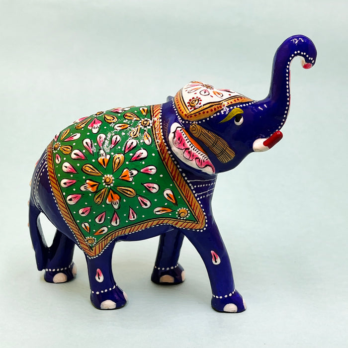 Handcrafted Decorative Elephant Figurine with Traditional Hand-Painted Design | Home Décor