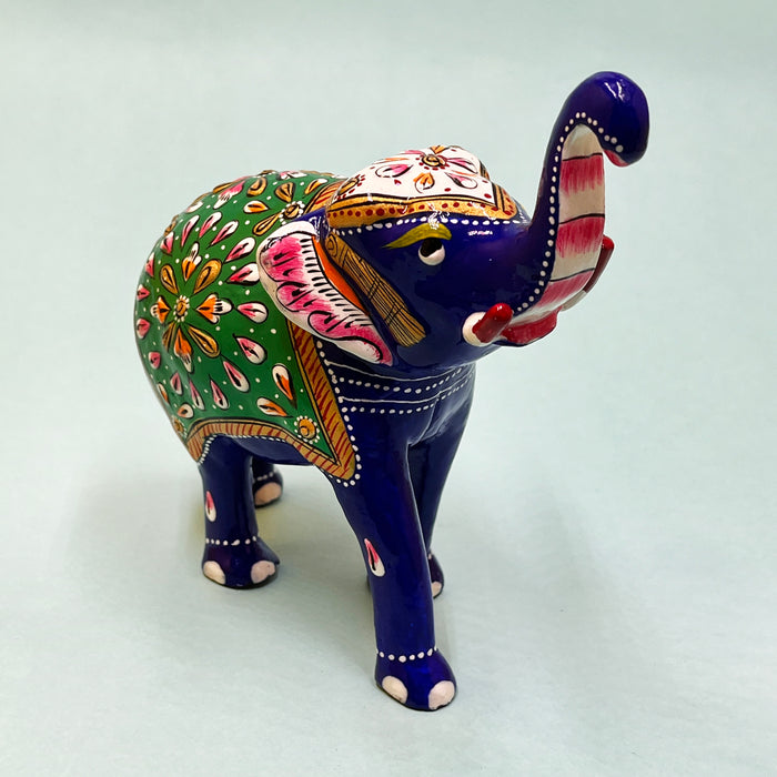 Handcrafted Decorative Elephant Figurine with Traditional Hand-Painted Design | Home Décor