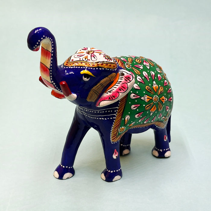 Handcrafted Decorative Elephant Figurine with Traditional Hand-Painted Design | Home Décor