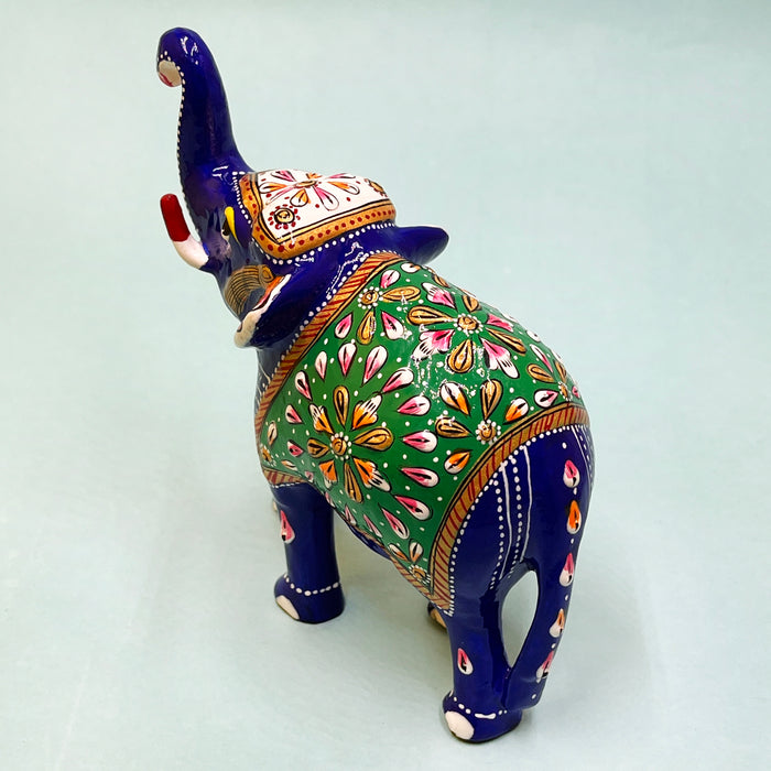 Handcrafted Decorative Elephant Figurine with Traditional Hand-Painted Design | Home Décor