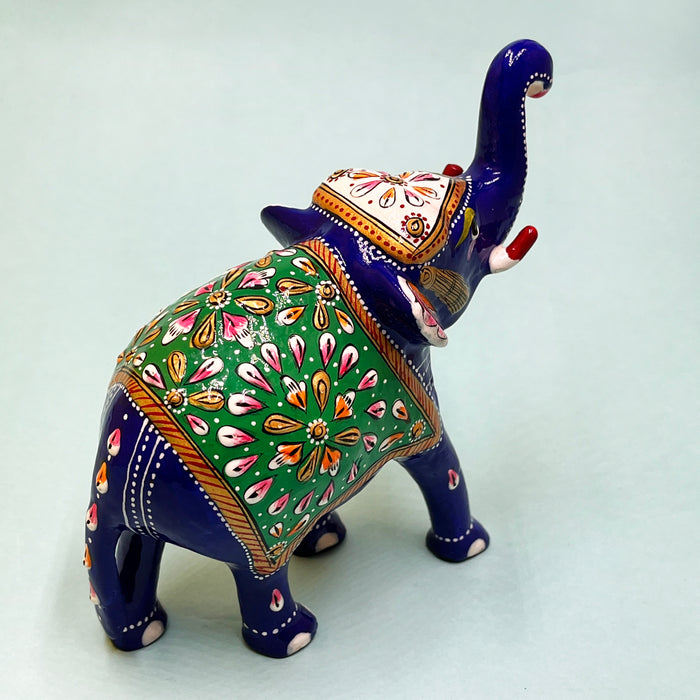 Handcrafted Decorative Elephant Figurine with Traditional Hand-Painted Design | Home Décor