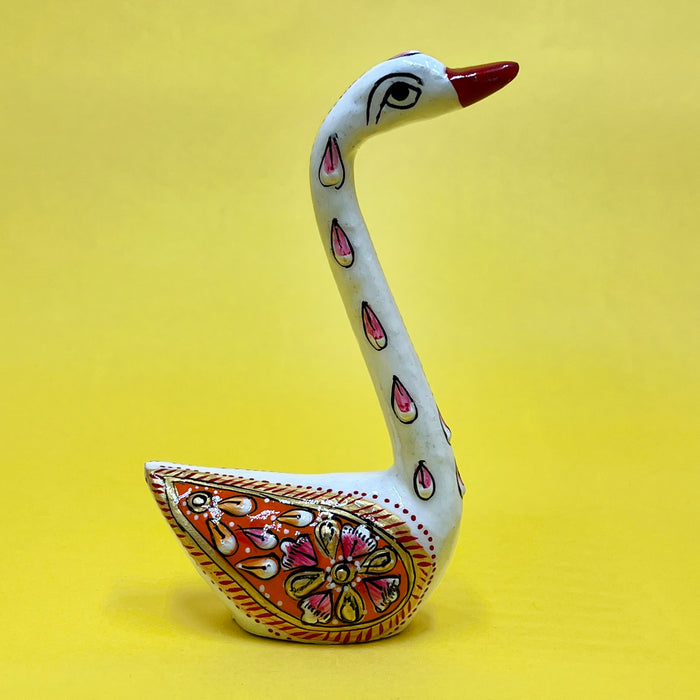 Handcrafted Decorative Wooden Swan Pair | Traditional Home Décor