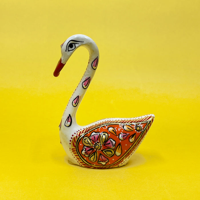 Handcrafted Decorative Wooden Swan Pair | Traditional Home Décor