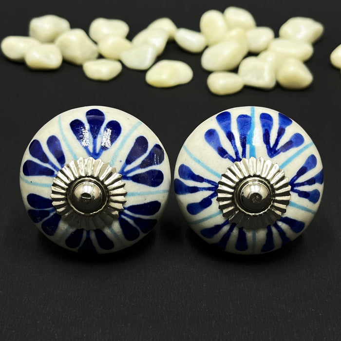 Handcrafted Ceramic Floral Cabinet Knobs | Decorative Drawer Knobs