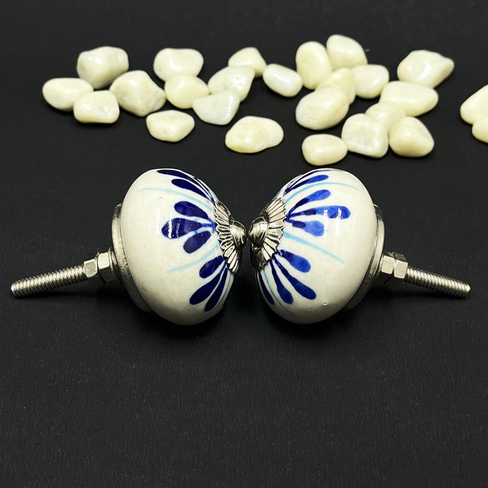 Handcrafted Ceramic Floral Cabinet Knobs | Decorative Drawer Knobs
