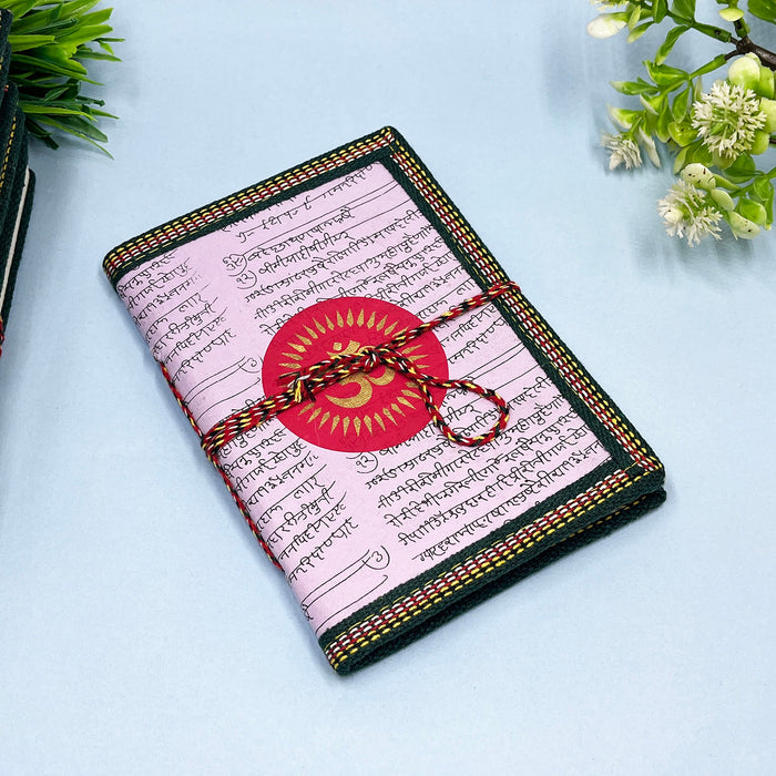 Journal Handmade Cotton Paper Diary with Om Symbol  1
