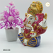 Hand Painted Metal God Ganesha/Ganesh Statue in Sitting Position