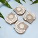 Lotus Design Handcrafted Wooden Tea Light Candle Holder 2