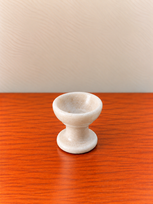White Marble Diya Set of 4, Elegant Traditional Marble Oil Lamps for Pooja