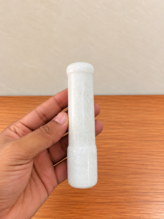 Handcrafted Marble Imam Dasta Mortar and Pestle Set, Traditional Kitchen Accessory