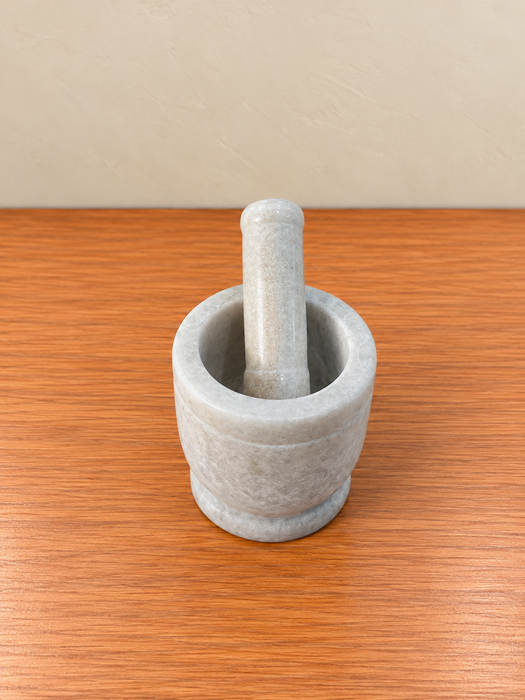 Handcrafted Marble Imam Dasta Mortar and Pestle Set, Traditional Kitchen Accessory