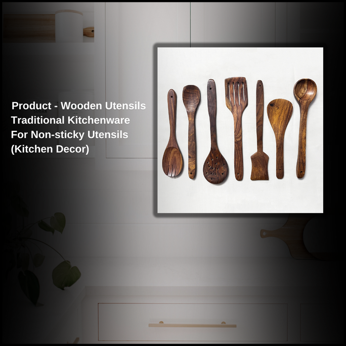 Wooden Serving Spoons Online | 7 Wooden Kitchen Utensil Set