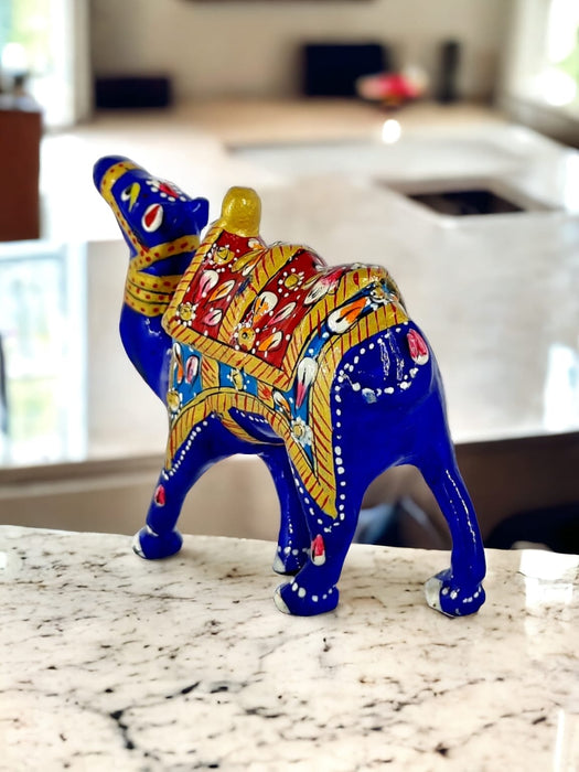 Rajasthani Meenakari Kanthi Camel Figurine Statue