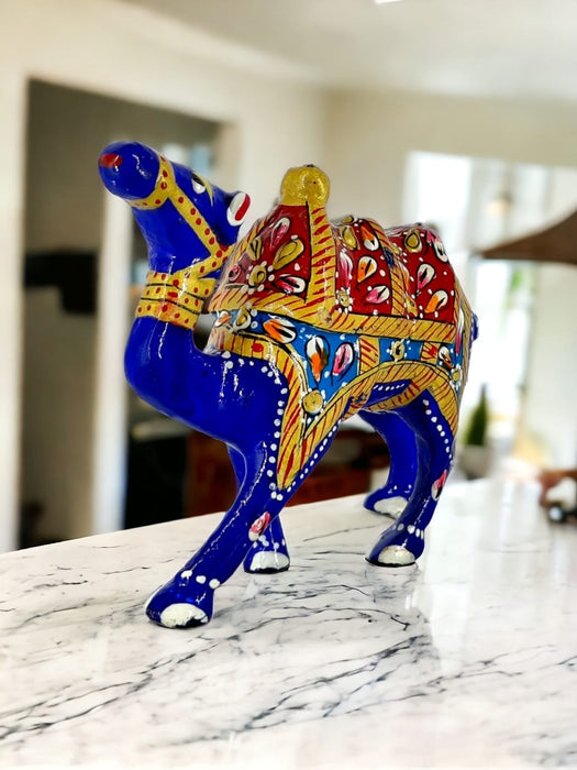 Rajasthani Meenakari Kanthi Camel Figurine Statue