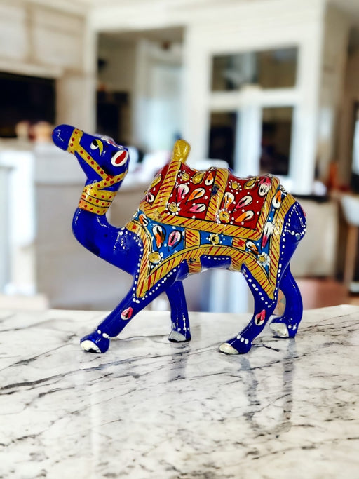 Rajasthani Meenakari Kanthi Camel Figurine Statue