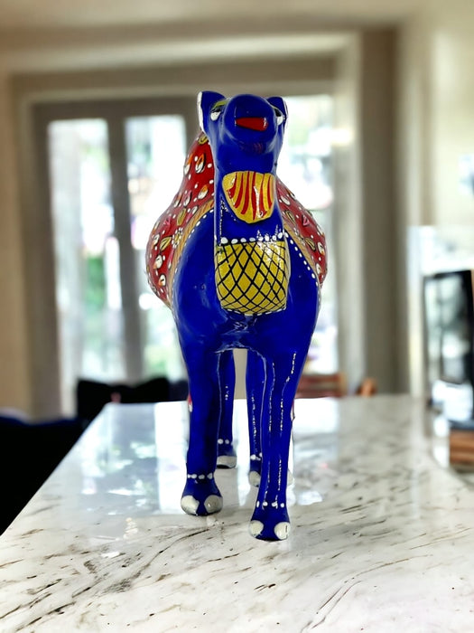 Handcrafted Meenakari Metal Camel Statue