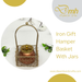 Metal Gift Basket With Copper Or Gold Polish Dry Fruit Jar