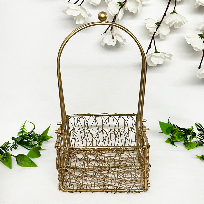 Metal Gift Basket With Copper Or Gold Polish Dry Fruit Jar  8