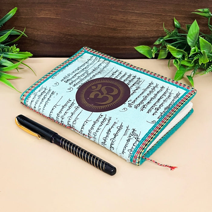 OM Printed Handmade Cotton Paper Diary 5