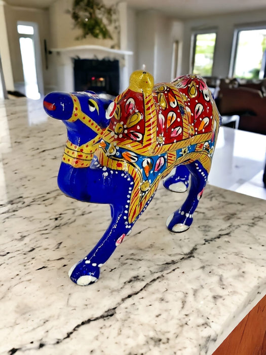 Rajasthani Meenakari Kanthi Camel Figurine Statue