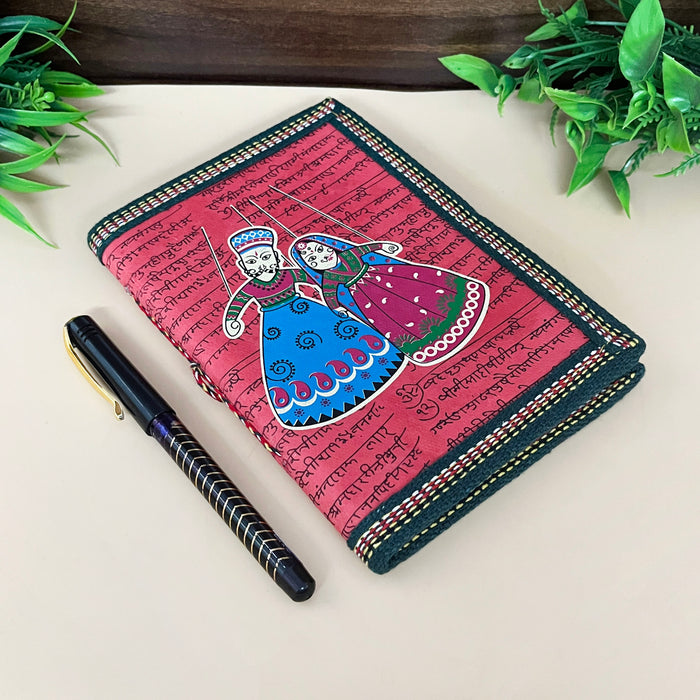 Rajasthani Puppet Printed Handmade Cotton Paper Diary