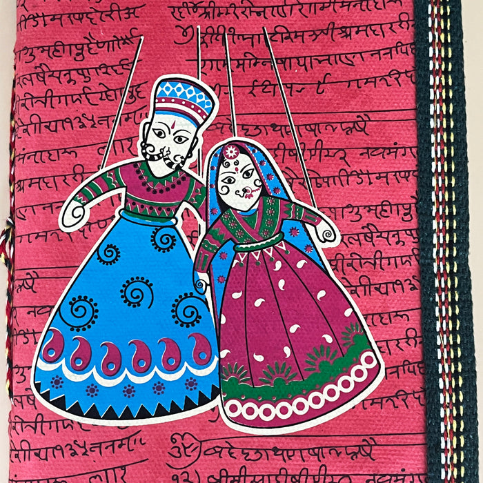 Rajasthani Puppet Printed Handmade Cotton Paper Diary