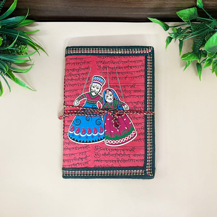 Rajasthani Puppet Printed Handmade Cotton Paper Diary