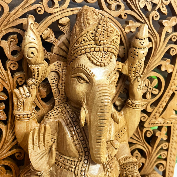 Wooden Ganesha Staue