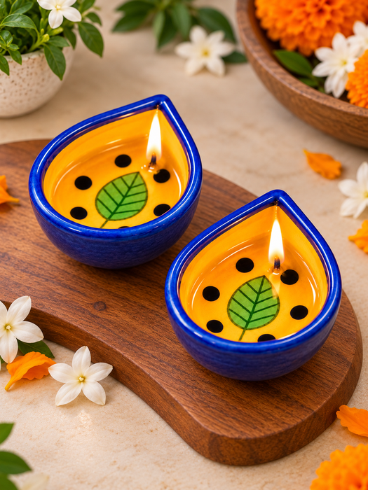 Handmade Ceramic Diyas – Traditional Indian Festive Décor by Diwam Handicrafts