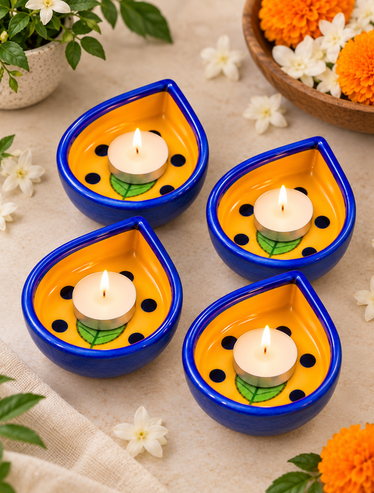 Handmade Ceramic Diyas – Traditional Indian Festive Décor by Diwam Handicrafts