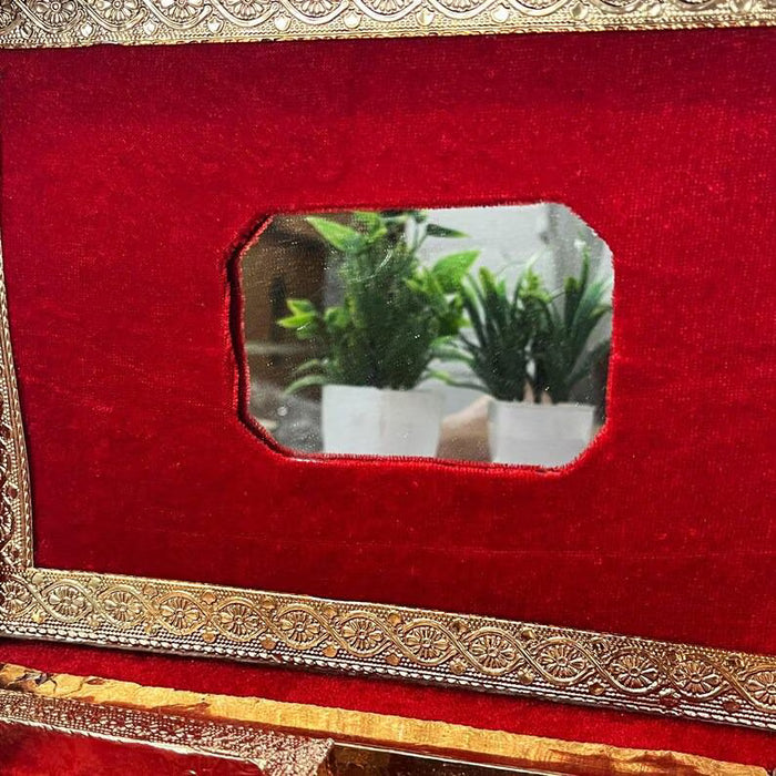Wooden Jewelry Box | Set of 12 Handmade | Gold Finish, Velvet Lined bulk book