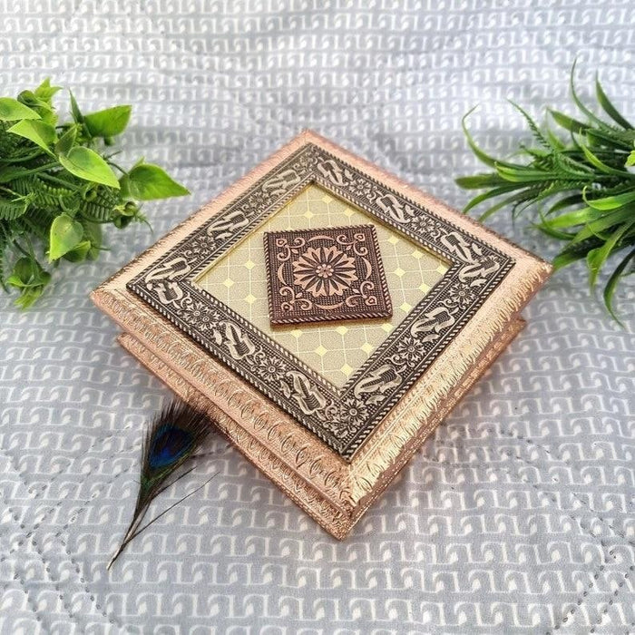 Wooden Dry Fruit Box Set of 32 – 6x6 Inch Handmade Indian Wedding Favor Box bulk