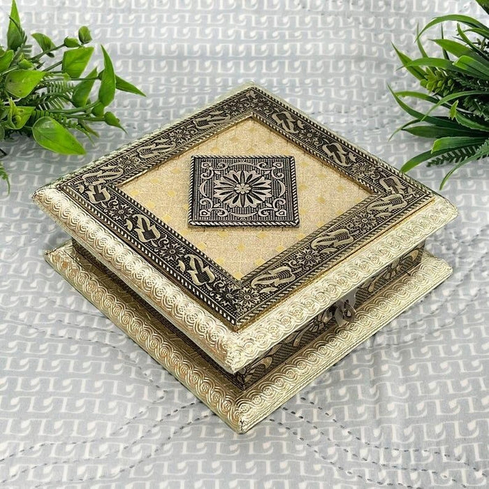 Wooden Dry Fruit Box Set of 32 – 6x6 Inch Handmade Indian Wedding Favor Box bulk