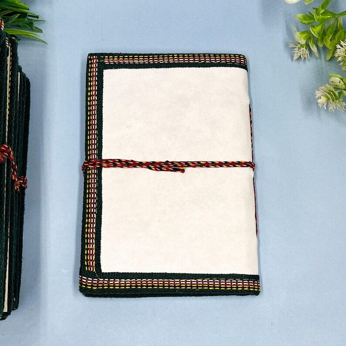 Handcrafted Peacock Design Fabric Journal Diary | Handmade Notebook for Writing & Gifting