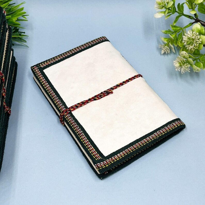 Handcrafted Peacock Design Fabric Journal Diary | Handmade Notebook for Writing & Gifting