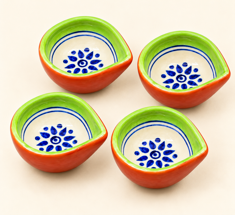 Handmade Ceramic Diyas – Traditional Indian Festive Décor by Diwam Handicrafts