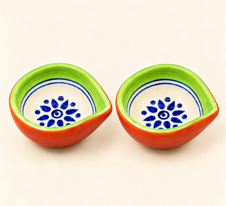 Handmade Ceramic Diyas – Traditional Indian Festive Décor by Diwam Handicrafts